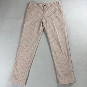 Slim Chino Pants Zara Man Tag 31 Fits Like 33 X 29 Pink Micro Print Stretch